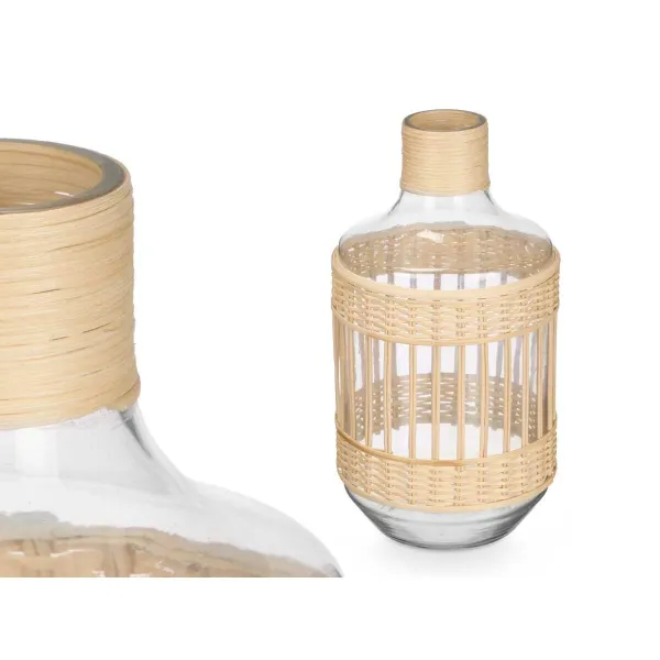 Decorative bottle Gift Decor Transparent Natural 18 x 34 x 18 cm (4 Units)