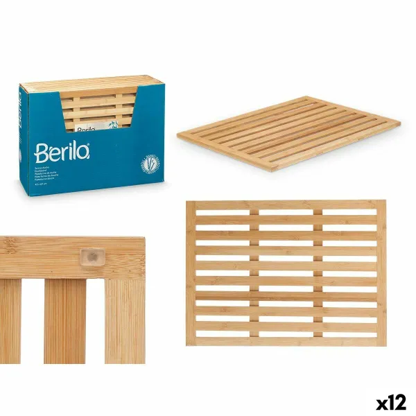 Vannas paklājs Berilo Dabisks Bambuss 62 x 2 x 45 cm 45 x 62 x 62 cm (12 gb.)