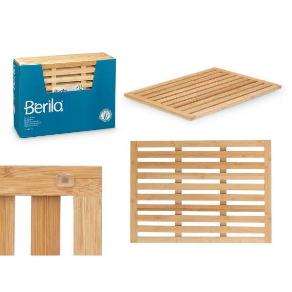 Коврик для ванной комнаты Berilo Натуральный Бамбук 62 x 2 x 45 cm 45 x 62 x 62 cm (12 штук)