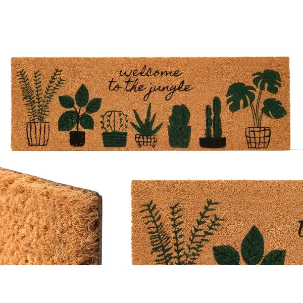Doormat Gift Decor Jungle Natural PVC Coconut Fibre 120 x 1 x 40 cm 40 x 10 x 120 cm (6 Units)