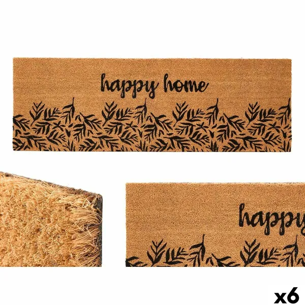 Durų kilimėlis Gift Decor Happy home Natūralus PVC Kokoso pluoštas 120 x 1 x 40 cm 40 x 10 x 120 cm (6 vnt.)