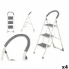 3-step folding ladder Kipit Grey Steel 38 x 117 x 5 cm 35 x 117 x 5 cm (4 Units)