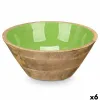 Bļoda Gift Decor Zaļš 24,3 x 10,5 x 24,3 cm (6 gb.)