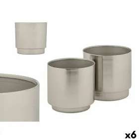 Набор горшков Gift Decor Серебристый Железо 18 x 16,5 x 18 cm 16 x 15,5 x 16 cm (6 штук)