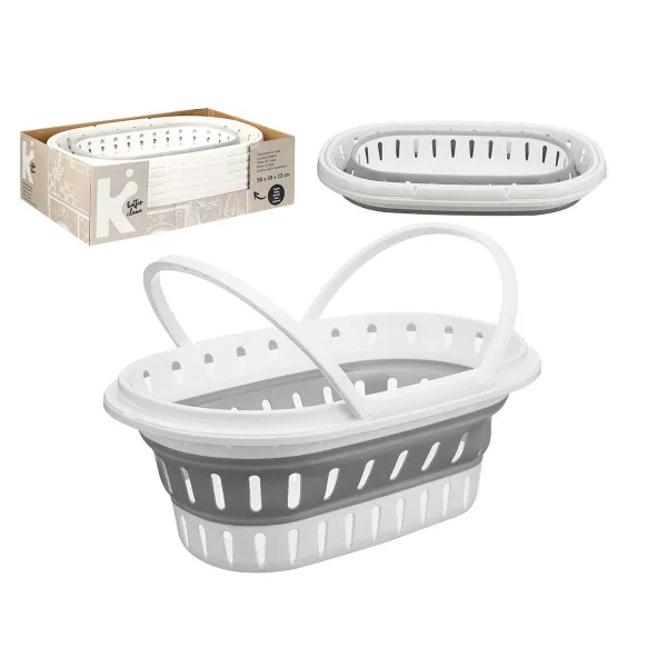 Folding Clothes Basket polypropylene TPR 58 x 23 x 38 cm Foldable (6 Units)