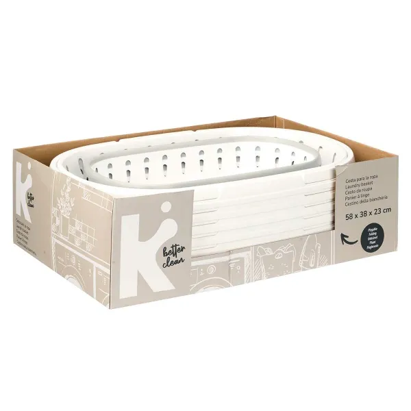Veļas Grozs polipropilēns TPR 58 x 23 x 38 cm Locīšana (6 gb.)