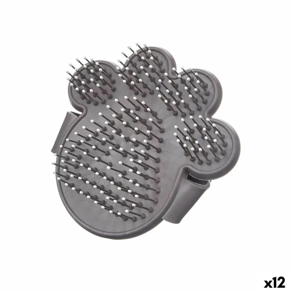 Dog Brush Mascow Grey 10,5 x 10 x 3 cm (12 Units)