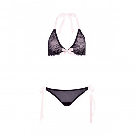 Underwear Set Barely Bare Black (One size)