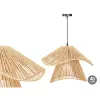 Потолочный светильник Gift Decor Чёрный Натуральный Металл бумага 40 W 41 x 30 x 41 cm (4 штук)