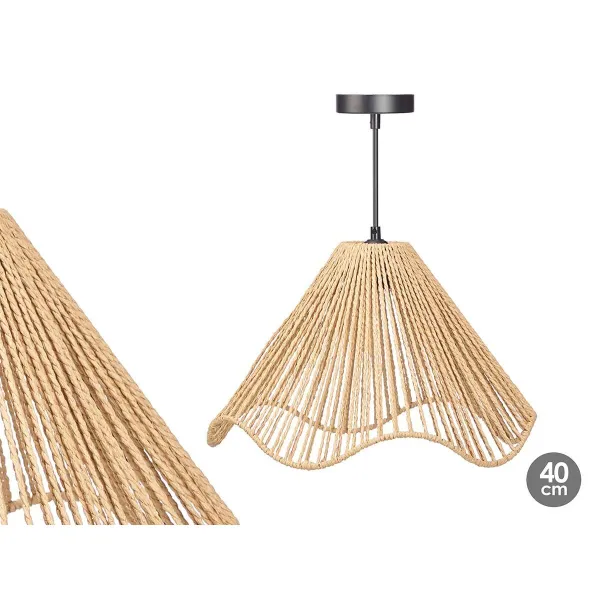Pakabinamas apšvietimas Gift Decor Juoda Natūralus Metalinis Popierius Plastmasinis 40 W 40 x 25 x 40 cm (4 vnt.)