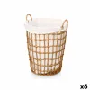 Basket Kipit Natural Polyester Cloth polypropylene Iron Plastic 50 % cotton (6 Units)