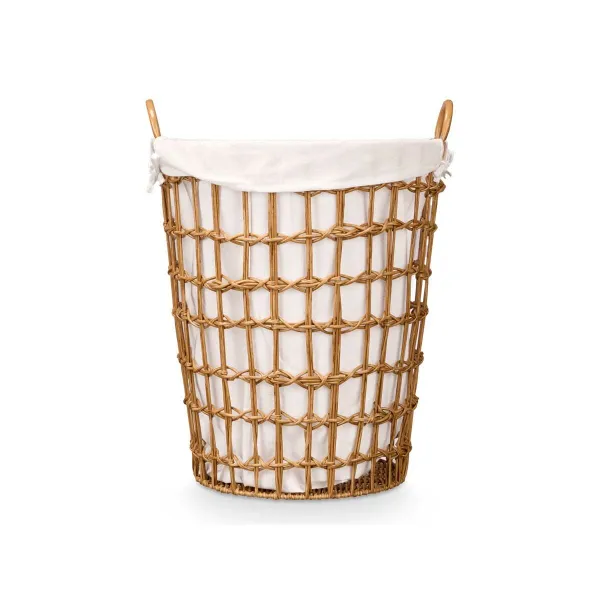 Basket Kipit Natural Polyester Cloth polypropylene Iron Plastic 50 % cotton (6 Units)