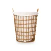 Basket Kipit Natural Polyester Cloth polypropylene Iron Plastic 50 % cotton (6 Units)