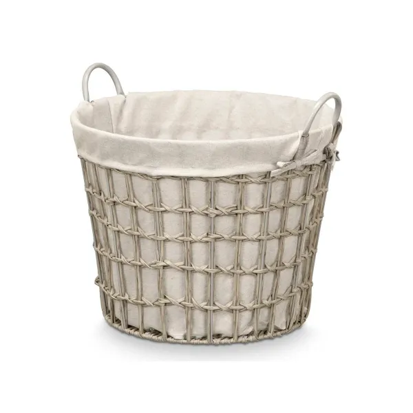 Basket Kipit Grey Polyester Cloth polypropylene Iron Plastic 50 % cotton (6 Units)
