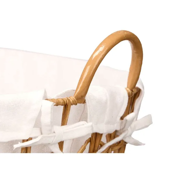 Basket Kipit Natural Polyester Cloth polypropylene Iron Plastic 50 % cotton (6 Units)