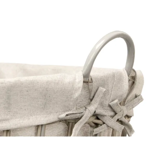 Basket Kipit Grey Polyester Cloth polypropylene Iron Plastic 50 % cotton (6 Units)