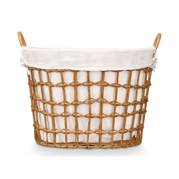 Basket Kipit Natural Polyester Cloth polypropylene Iron Plastic 50 % cotton (6 Units)