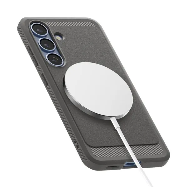 Spigen Rugged Armor Mag MagSafe - Case for Samsung Galaxy S25 (Marble Grey)