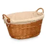 Basket Kipit Natural Polyester wicker Cloth 50 % cotton (6 Units)