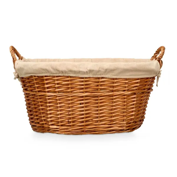 Basket Kipit Natural Polyester wicker Cloth 50 % cotton (6 Units)