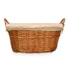 Basket Kipit Natural Polyester wicker Cloth 50 % cotton (6 Units)