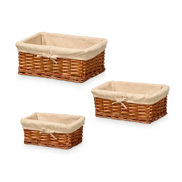 Krepšių rinkinys Kipit Poliesteris vytelių 50 % medvilnė 39 x 16,5 x 29 cm 3 Dalys