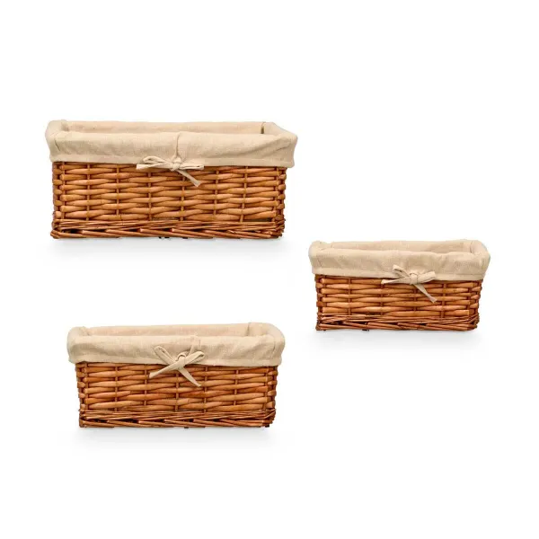 Krepšių rinkinys Kipit Poliesteris vytelių 50 % medvilnė 39 x 16,5 x 29 cm 3 Dalys