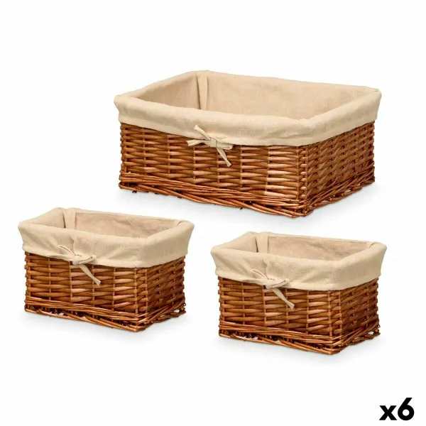 Krepšių rinkinys Kipit Poliesteris vytelių Audinys 50 % medvilnė 39 x 16 x 30 cm 3 Dalys