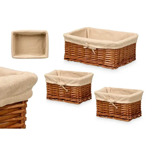 Krepšių rinkinys Kipit Poliesteris vytelių Audinys 50 % medvilnė 39 x 16 x 30 cm 3 Dalys