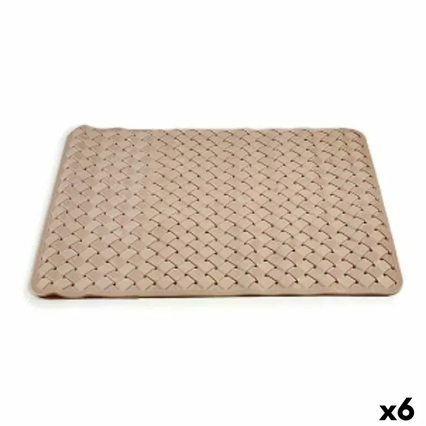 Vannas paklājs Berilo Bēšs PVC 0,03 x 50 x 50 cm (6 gb.)