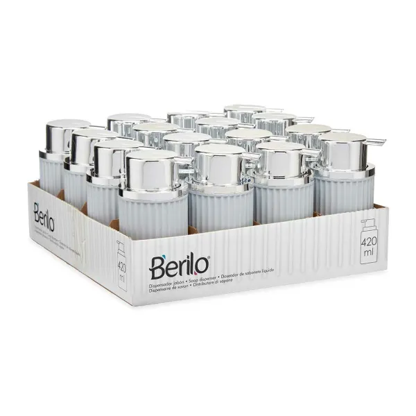 Дозатор мыла Berilo Серый Пластик 450 ml 7 x 14,5 x 8,5 cm (16 штук)