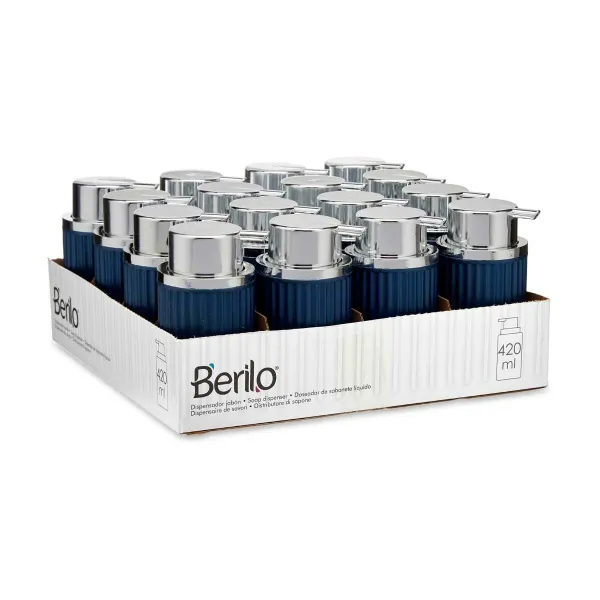 Saippua-annostelija Berilo Sininen Muovinen 420 ml 7 x 14,5 x 8,5 cm (16 osaa)