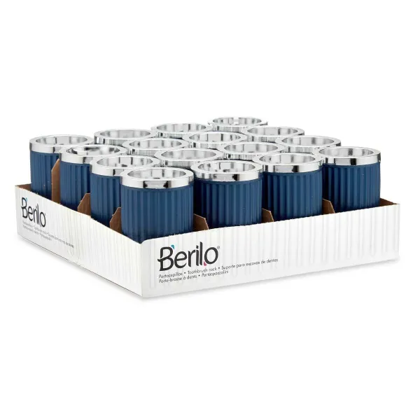 Stiklas Berilo Mėlyna Plastmasinis 7,5 x 11,5 x 7,5 cm (16 vnt.)