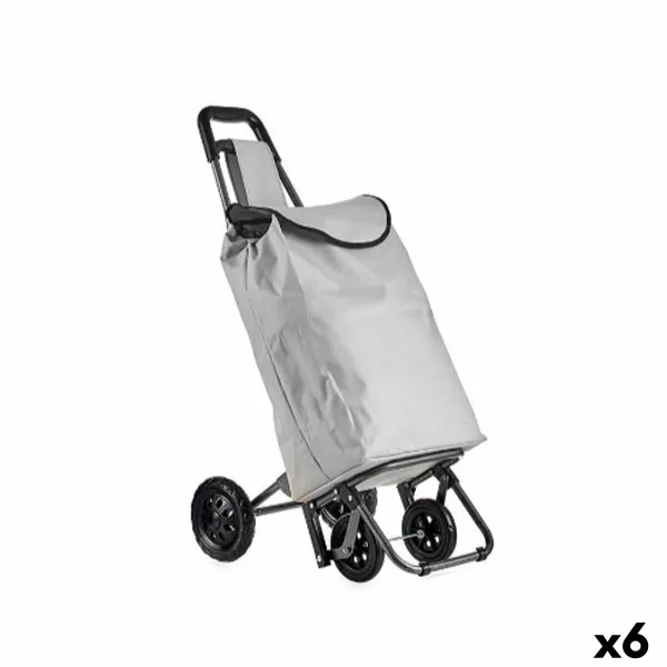 Ostoskärry Kinvara Musta Harmaa 30 L 22 x 98 x 38 cm (6 osaa)