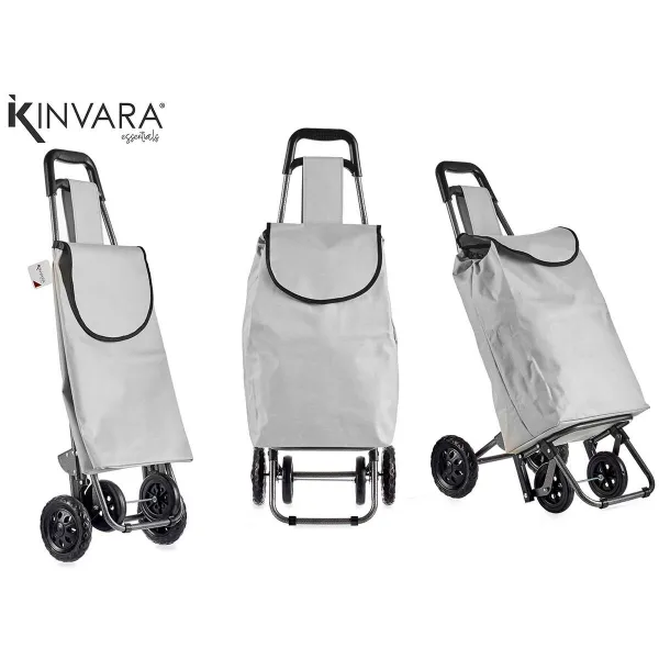 Iepirkumu ratiņi Kinvara Melns Pelēks 30 L 22 x 98 x 38 cm (6 gb.)