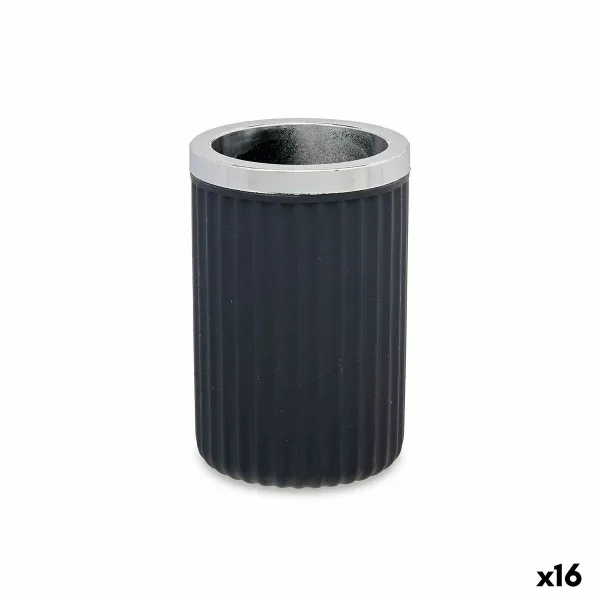 Стакан Berilo Антрацитный Пластик 7,5 x 11,5 x 7,5 cm (16 штук)