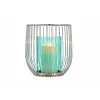 Candleholder Gift Decor Blue Silver Metal Glass 15 x 17 x 15 cm (8 Units)