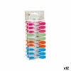 Apģērbu Knaģi Daudzkrāsains Metāls Silikona Plastmasa 8,3 x 3,5 cm (12 gb.)
