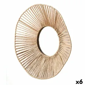 Sieninis veidrodis Gift Decor Natūralus Bangos 41 x 8 x 41 cm (6 vnt.)