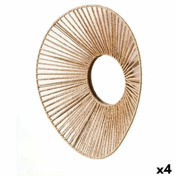 Настенное зеркало Gift Decor Натуральный Овальный 43 x 13,5 x 38 cm (4 штук)