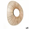 Настенное зеркало Gift Decor Натуральный Овальный 55 x 14 x 48 cm (4 штук)