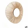 Настенное зеркало Gift Decor Натуральный Овальный 62 x 15 x 57 cm (4 штук)