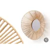 Wall mirror Gift Decor Natural Oval 62 x 15 x 57 cm (4 Units)