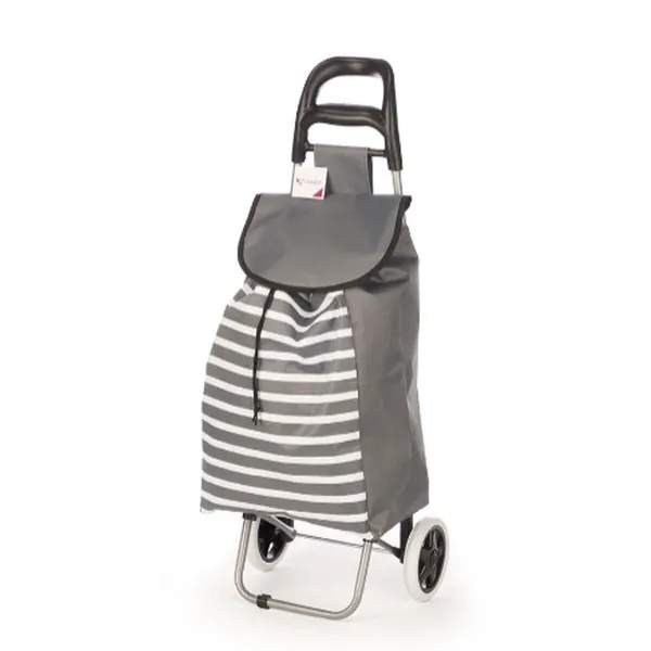 Iepirkumu ratiņi Kinvara Balts Pelēks 33 L 35,5 x 28 x 94 cm Strīpas (6 gb.)