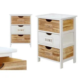 Kumode Gift Decor Home Balts Brūns 40 x 58,5 x 29 cm