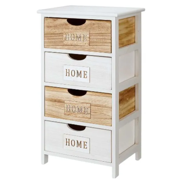 Chest of drawers Gift Decor Home White Brown 40 x 73,5 x 29 cm