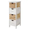 Тумба с ящиками Gift Decor Home Белый Коричневый 26 x 81 x 31,6 cm