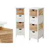 Тумба с ящиками Gift Decor Home Белый Коричневый 26 x 81 x 31,6 cm