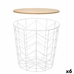 Side table Gift Decor White Brown 39,5 x 37 x 39,5 cm (6 Units)