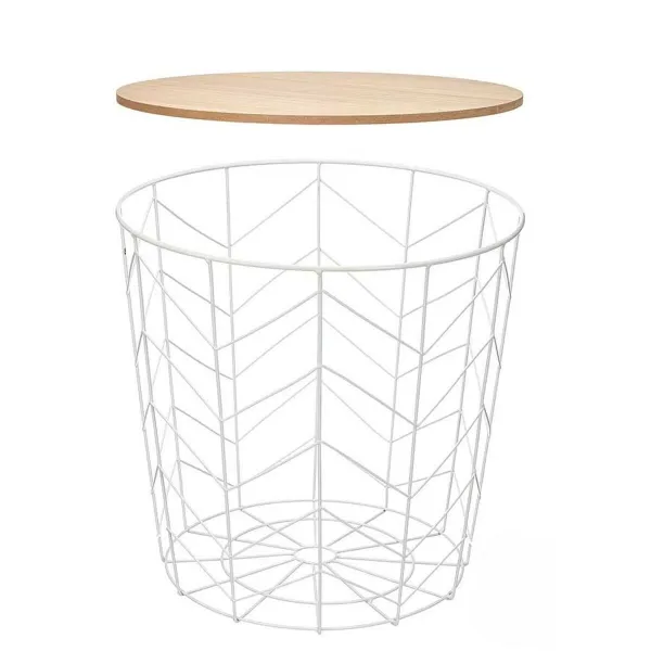 Вспомогательный стол Gift Decor Белый Коричневый 39,5 x 37 x 39,5 cm (6 штук)